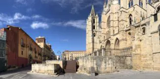 Porta principalis sinistra del campamento de la legio VII en León. Hoy Puerta Obispo y aledaños de la catedral de León