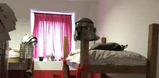 Recreación de un "contubernium" en el centro de interpretación del León romano.