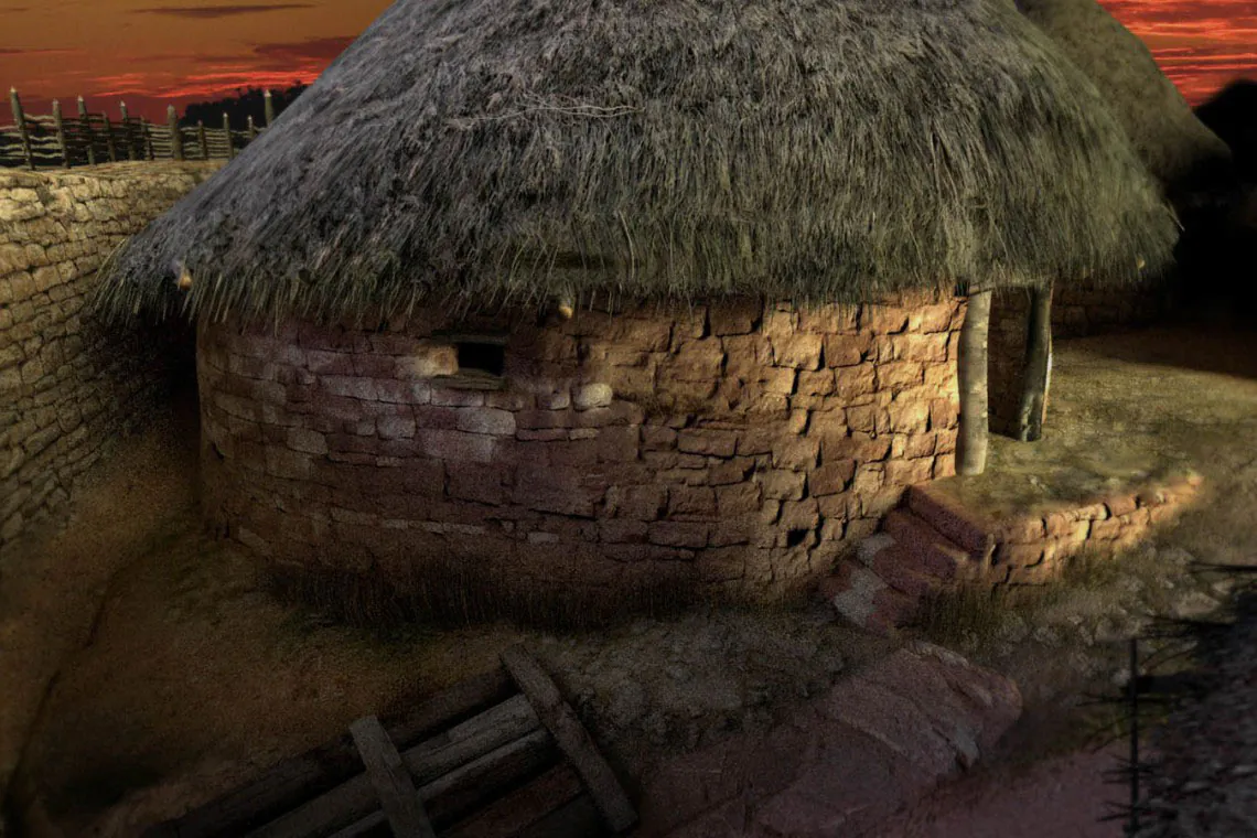 Recreación virtual de la vivienda D. Caronte Patrimonio