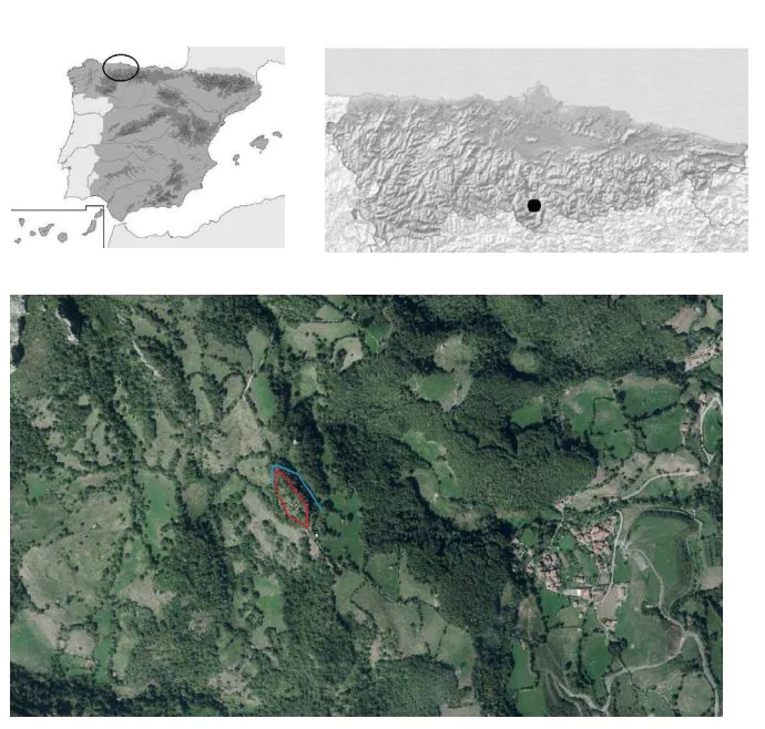 Situación de la fortaleza de Tiós, Lena. A. Fanjul Peraza