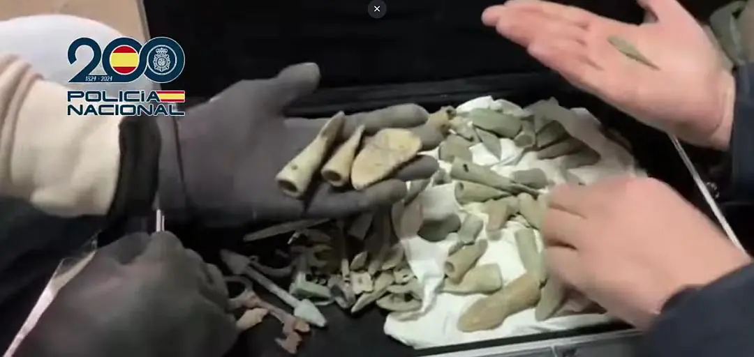 Puntas de lanza incautadas en la operación policial. Fuente Policía Nacional