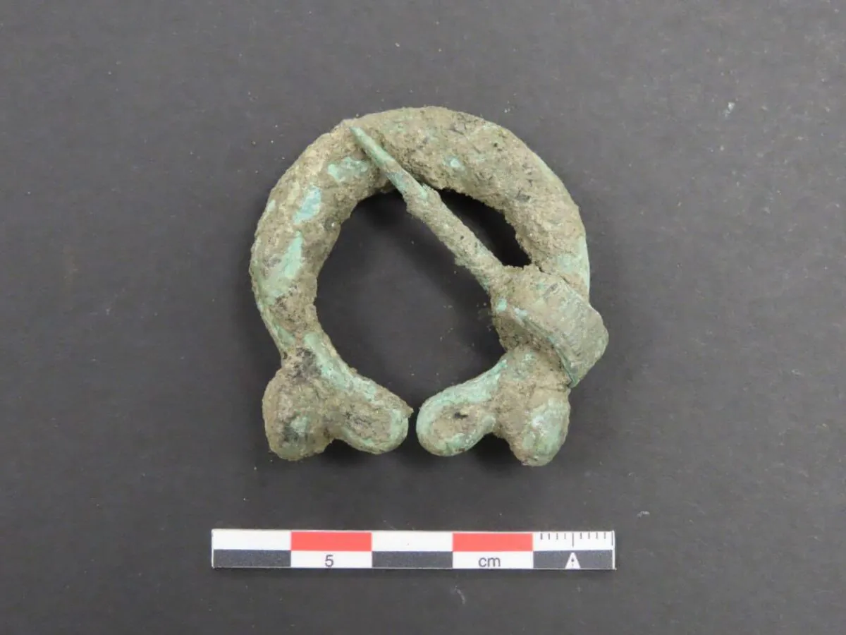 Fíbula Omega de la fase III de la Campa Torres. Foto Museos Arqueológicos de Gijón / Xixón